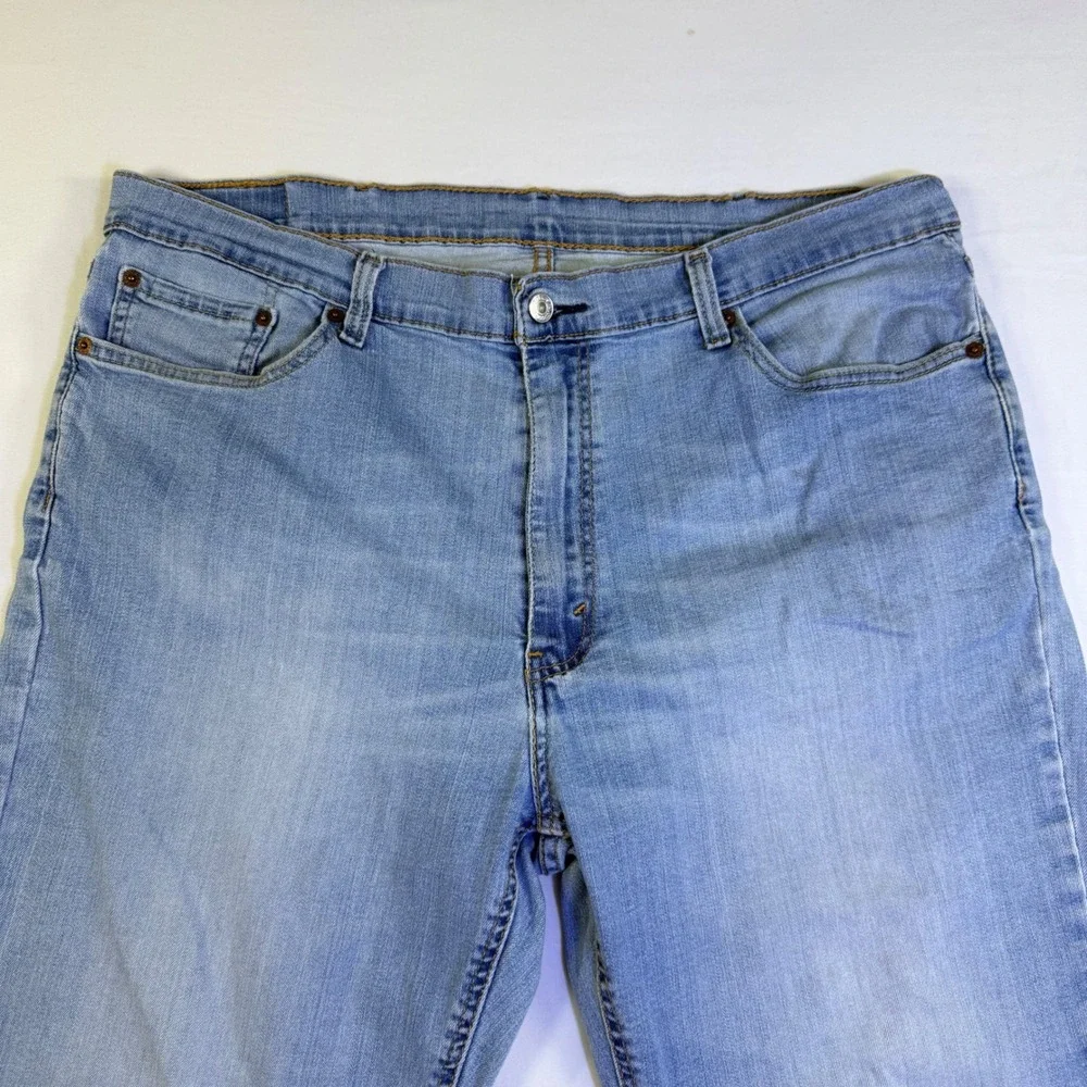 Levis‎ 541 Athletic Taper Jeans Mens 40x24 Light Wash Blue Denim Stretch Short